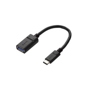 (まとめ)エレコム USB3.1ケーブル(Type-C-Standard-A) MPA-AFCM01NBK【×2セット】（代引不可）