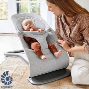 Ergobaby evolve バウンサー ライトグレー エボルブ エルゴ チェア バウンサー チェア 洗濯 保証 おしゃれ シンプル 心地よい 1カ月 新生