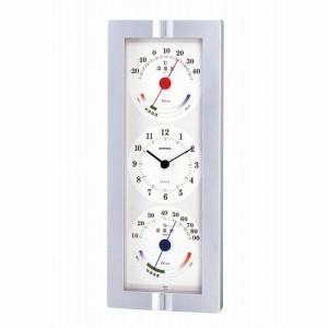 エンペックス 温湿度計付時計 ウエザータイム TQ-723(代引不可)【送料無料】