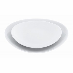 磁器 中華・洋食兼用食器 白楕円皿 13cm(代引不可)【送料無料】