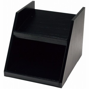 木製 オーガナイザーボックス用スタンド 2段2列 黒(代引不可)【送料無料】