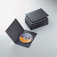 [ELECOM(エレコム)] スリムDVDトールケース CCD-DVDS03BK(代引き不可)