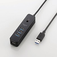 [ELECOM(エレコム)] USB3.0ハブ（4ポートマグネット付き） U3H-T410SBK(代引不可)【送料無料】