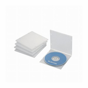 エレコム Blu-ray/DVD/CDケース(スリム/PP/1枚収納) CCD-JPCS5CR(代引不可)