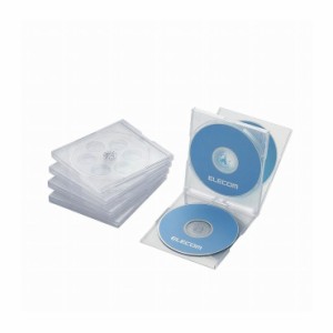 エレコム Blu-ray/DVD/CDケース(標準/PS/4枚収納) CCD-JSCNQ5CR(代引不可)