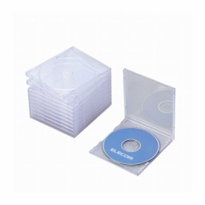 エレコム Blu-ray/DVD/CDケース(標準/PS/1枚収納) CCD-JSCN10CR(代引不可)