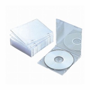 エレコム Blu-ray/DVD/CDケース(スリム/PS/1枚収納) CCD-JSCS10CR(代引不可)