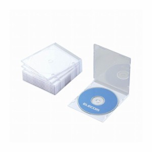 エレコム Blu-ray/DVD/CDケース(スリム/PS/1枚収納) CCD-JSCS10WH(代引不可)