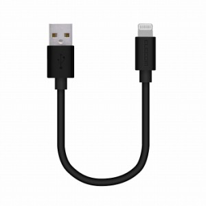 エレコム iPhoneケーブル ライトニングケーブル 10cm iPad iPod データ通信 充電 USB-A Lightning MPA-UAL01BK(代引不可)