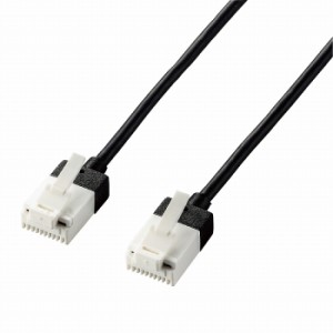 エレコム LANケーブル Cat6A スーパースリム ツメが折れない 5m ブラック LD-GPASST/BK50(代引不可)