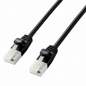 エレコム LANケーブル Cat6A やわらか ツメが折れない 10m ブラック RJ45コネクタ 10Gbps RoHS指令準拠(10物質) LD-GPAYT/BK100(代引不可