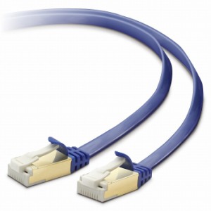 エレコム LANケーブル CAT7 爪折れ防止 フラット 1m ブルーメタリック LD-TWSFT/BM10(代引不可)