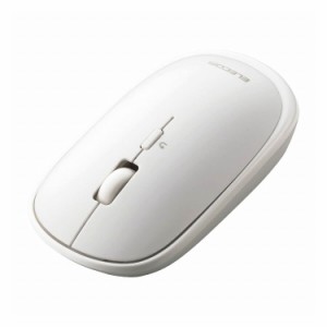 エレコム ワイヤレスマウス BlueLED Bluetooth 4ボタン 薄型 モバイルマウス 収納ポーチ付き 割り当て機能 ホワイト M-TM10BBWH(代引不可