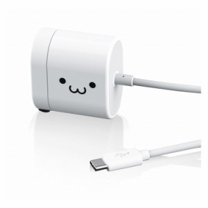 エレコム USBコンセント USB充電器 タイプC 15W スマホ タブレット ケーブル一体型 1.5m ホワイト EC-AC05WF(代引不可)