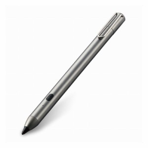 アクティブ タッチペン 電池式 単6 軽量 スリム 極細 細やか なめらか スムース タッチ 指紋防止 防汚 耐久性 大人 かっこいい シルバー 