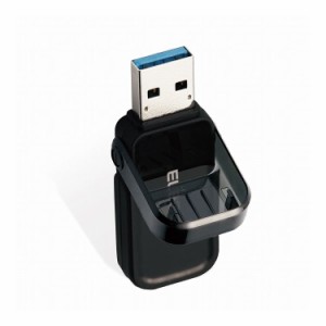 USBメモリ USB3.1 Gen1 フリップキャップ式 32GB 1年保証 片手で抜き差しできる ブラック MF-FCU3032GBK エレコム(代引不可)