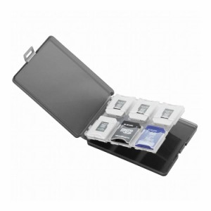 SDケース SD 12枚収納 SDカード1枚+マイクロSDカード11枚 インデックスラベル ナンバーラベル クリアタイプ 12枚収納 CMC-06NMC12 エレコ