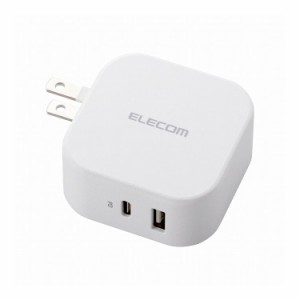 USB コンセント PD 充電器 20W スマホ タブレット USB-C ×1ポート USB-A×1ポート ホワイト 高速 MPA-ACCP20WH エレコム(代引不可)