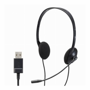ヘッドセット 子供専用 小学生 回転式マイクアーム USB 両耳 安全音量低減 サイズ調整機能付き ブラック タブレット オンライン学習 HS-K
