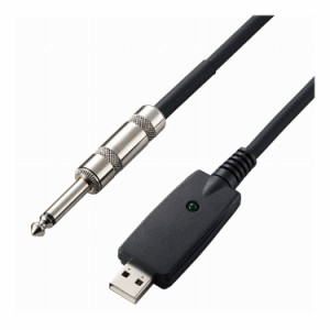 オーディオインターフェース シールドケーブル USB-φ6.3 3m 楽器用 黒 DH-SHU30BK エレコム(代引不可)【送料無料】