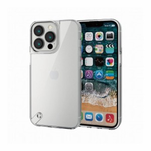 iPhone13 Pro ケース カバー ハイブリッドケース ガラス クリア PM-A21CHVCG1CR エレコム(代引不可)【送料無料】