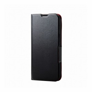 iPhone13 Pro ケース カバー 手帳 フラップ レザー 軽量 Ultra Slim 薄型 マグネット ブラック PM-A21CPLFUBK エレコム(代引不可)【送料