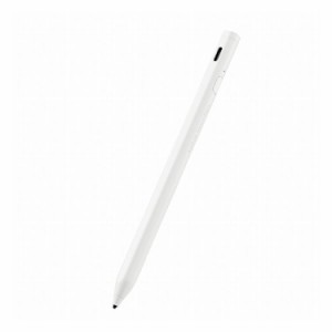 エレコム タッチペン スタイラスペン スマートフォン 充電式 USB Type-C 充電 磁気吸着 極細 樹脂 D型 ペン先交換可 iPad iPhone Android