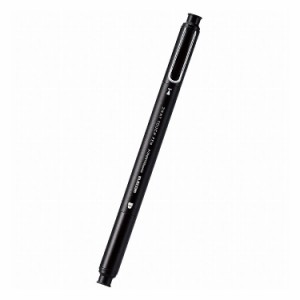 エレコム タッチペン スタイラスペン スマートフォン 2WAY ディスク 超感度 ペン先交換可 キャップ付 高密度ファイバーチップ採用 ブラッ