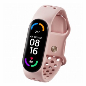 エレコム Xiaomi Mi Smart Band 6 5 交換 バンド ベルト Mサイズ 汗 水に強い 通気性 耐衝撃性 スマートウォッチ シャオミ スマートバン