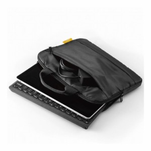 Surface Go3 Go2 Go パソコンケース ハンドル付き 軽量設計 起毛素材 ポケット付 PCケース バッグインバッグ パソコンバッグ ブラック TB