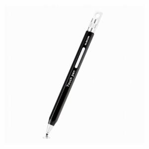 ELECOM タッチペン スタイラスペン ディスクタイプ 六角鉛筆型 ペン先交換可 ストラップホール付 【 iPad iPhone Android各種 スマホ タ