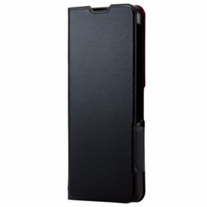 エレコム シンプルスマホ6 ケース カバー レザー 手帳型 マグネット フラップ 耐衝撃 超軽量 スリム 薄型 カードポケット UltraSlim ポリ