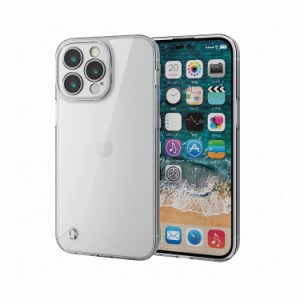 iPhone 14 Pro Max 用 ケース ハイブリッド カバー 衝撃吸収 カメラレンズ保護設計 ストラップホール付 高透明 極限保護 クリア PM-A22DH