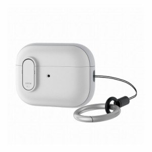 AirPods Pro 第2世代 ( 2022 ) ケース ハイブリッド カバー 衝撃吸収 フタ開閉ロック機能 落下防止 カラビナ付 ワイヤレス充電 MagSafe充