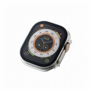 エレコム アップルウォッチ カバー Apple Watch Ultra 49mm フルカバー ケース ゴリラガラス 表面硬度10H 全面保護 液晶 側面 耐衝撃 指