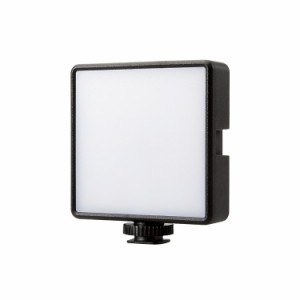 エレコム ELECOM 撮影用ライト LED ビデオライト 四角形 8×8cm 5段階調光 USB充電式 2000mAh 【 Samsung Nikon Canon Sony 等 1/4インチ