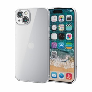 エレコム ELECOM iPhone 15 Plus 用 ケース ハイブリッド カバー 衝撃吸収 カメラレンズ保護設計 ストラップホール付 硬度5H 極限保護 ク