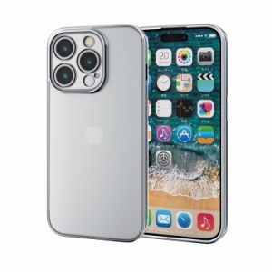 エレコム ELECOM iPhone 15 Pro 用 ケース ソフト カバー カメラレンズ保護設計 ストラップホール付 メタリック加工 背面クリア 極限設計