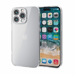 エレコム ELECOM iPhone 15 Pro Max 用 ケース ハイブリッド カバー 衝撃吸収 カメラレンズ保護設計 ストラップホール付 硬度5H 極限保護