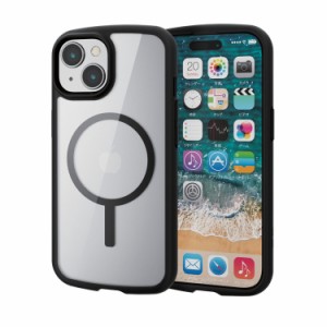 エレコム ELECOM iPhone 15 用 ケース ハイブリッド カバー 衝撃吸収 軽量 薄型 カメラレンズ保護設計 MAGKEEP 磁力吸着ワイヤレス充電対