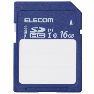 エレコム ELECOM SDカード SDHC 16GB Class10 UHS-I U1 80MB/s ラベル SDカードケース付き MF-FS016GU11C(代引不可)