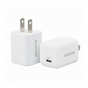 ELECOM USB Type-C 充電器 PD対応 20W タイプC ×1 2個セット 小型 軽量 Type C USB-C ACアダプター コンセント ホワイト エレコム MPA-A