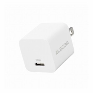 ELECOM USB Type-C 充電器 PD対応 20W タイプC ×1 小型 軽量 Type C USB-C ACアダプター コンセント ホワイト エレコム MPA-ACCP28WH(代