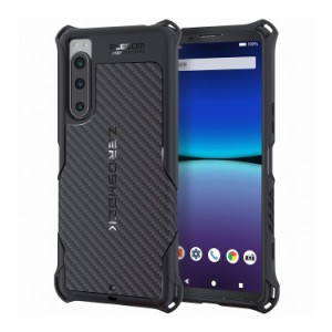 ELECOM Xperia 5 IV ( SO-54C SOG09 ) ケース カバー ハイブリッド 耐衝撃 衝撃吸収 ストラップホール付 ZEROSHOCK ブラック エレコム PM