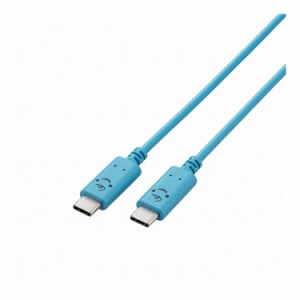 エレコム タイプC ケーブル ( Type C to C ) 1m PD 60W 【 iPad Pro / Air iPhone 等 Type-C 機器対応 】 RoHS指令準拠 ベイビー(ブルー