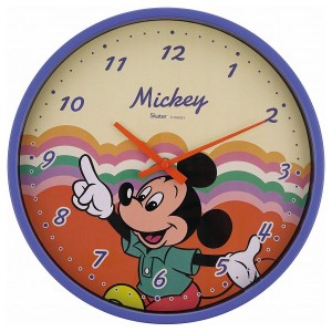 スケーター 壁掛け時計 ウォールクロック 時計 直径30cm ディズニーレトロ ミッキー ZHW1 キャラクター 可愛い かわいい プレゼント Skat
