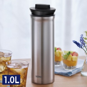 サーモス THERMOS ステンレスボット 1.0L ステンレスブラック TTD-1000 SBK ポット スリム 卓上 ピッチャー【送料無料】