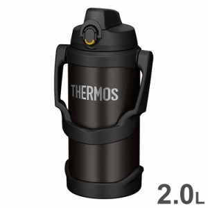 THERMOS サーモス 水筒 真空断熱スポーツジャグ 大容量 2.0L 2L 2000ml FJQ-2000 BK ブラック 新構造ラク持ちハンドル スポーツボトル【