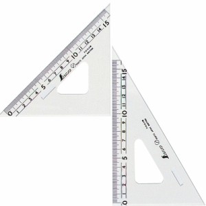 シンワ・三角定規‐アクリル・18CM‐77066 大工道具：測定具：その他測定・製図2