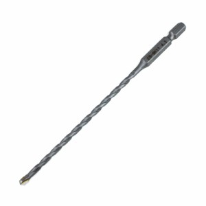 先端工具・コンクリートドリルのコンクリートドリル4.3X150MM。インパクトドライバーでモルタル・ブロック・石こうボードへ穴あけができ